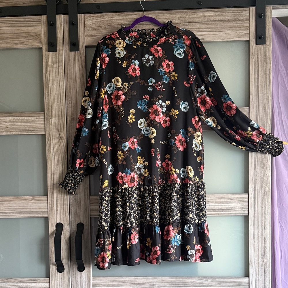 Vibrant Floral Boho Dress
